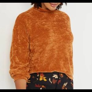 Eloquii Chenille Mockneck Top